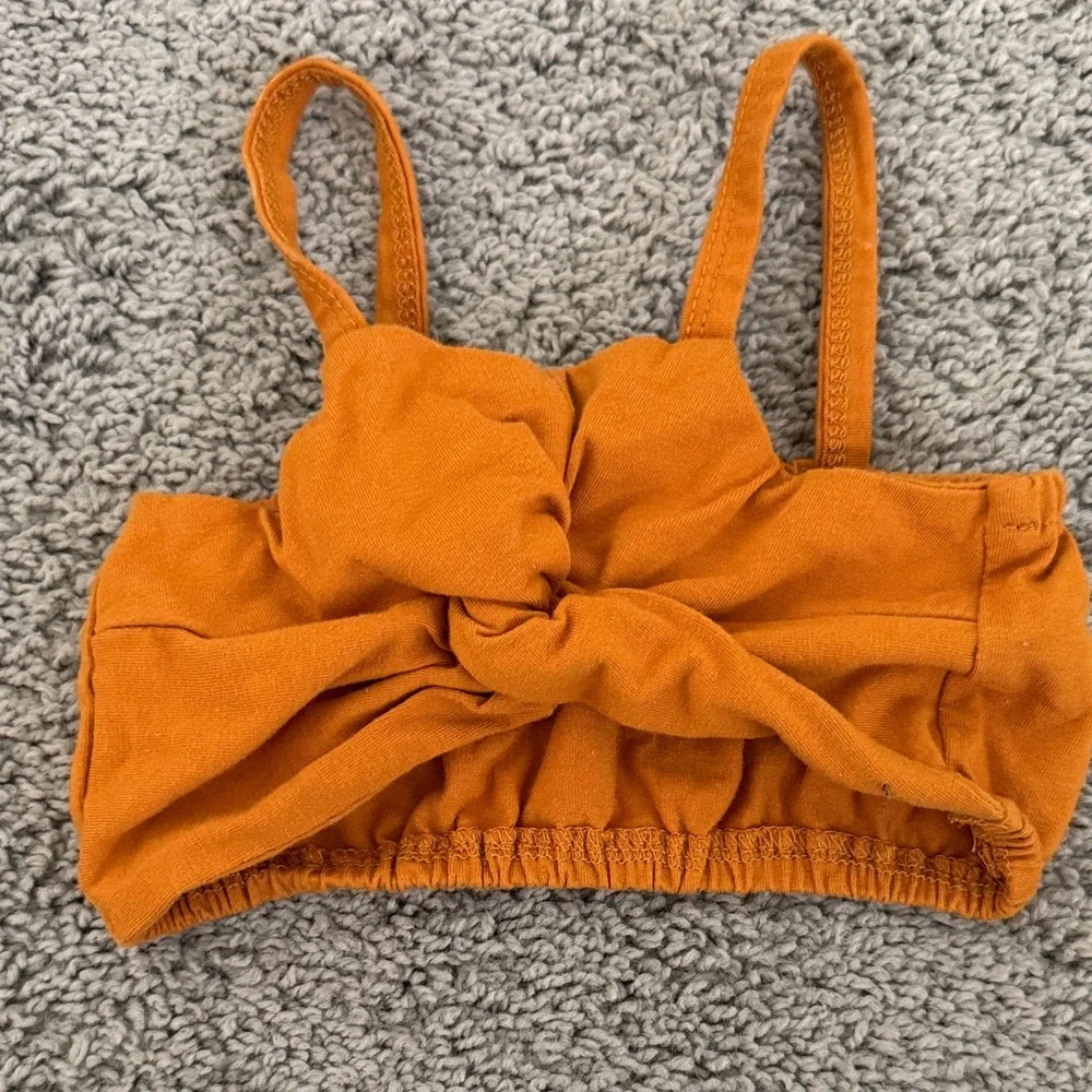 SHEIN Orange and White Butterfly Diaper Cover Set
